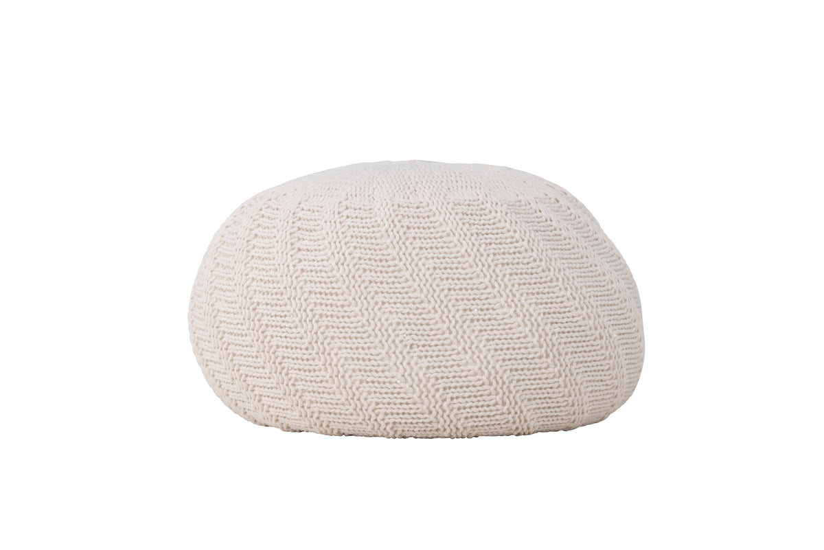 Pouf Ted in Offwhite präsentiert im Onlineshop von KAQTU Design AG. Pouf ist von Venture Home
