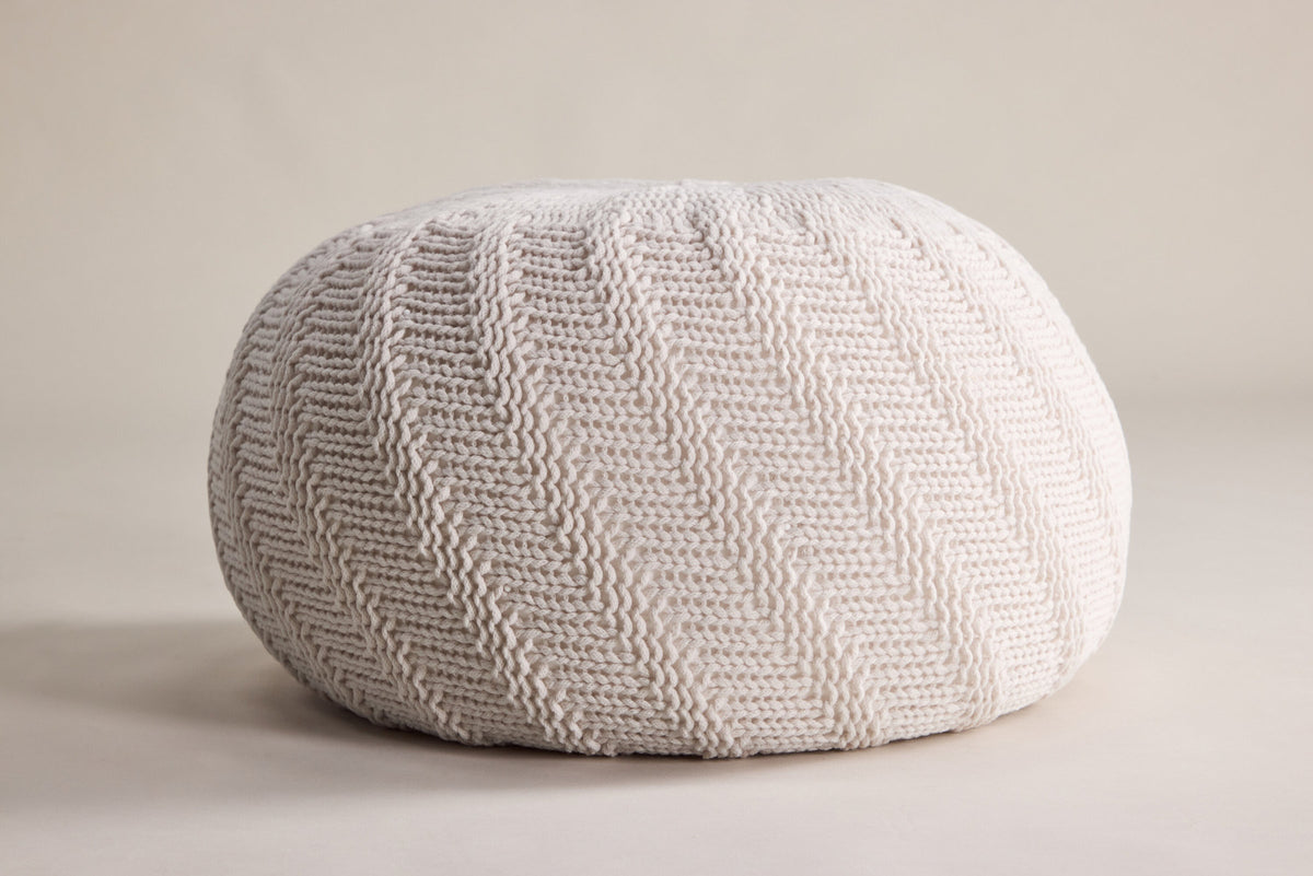 Pouf Ted in Offwhite präsentiert im Onlineshop von KAQTU Design AG. Pouf ist von Venture Home