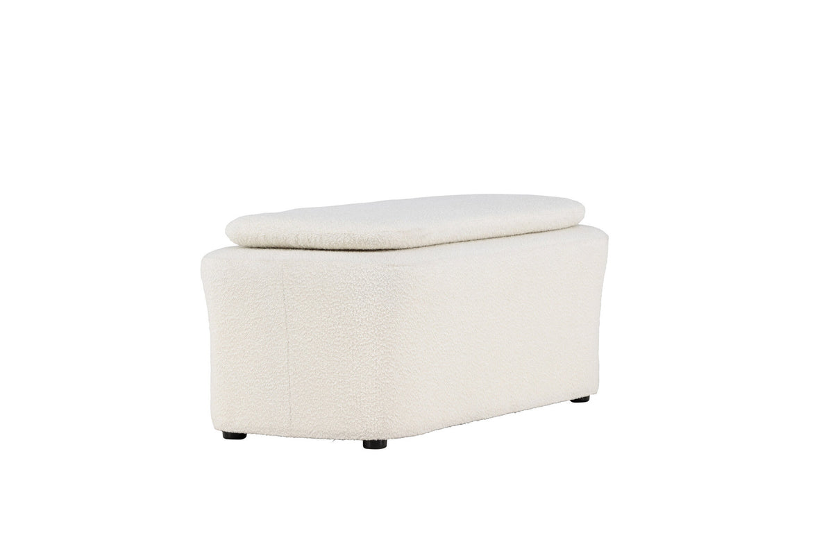 Laurel Ottoman in Schwarz-Weiss präsentiert im Onlineshop von KAQTU Design AG. Ottoman ist von Venture Home