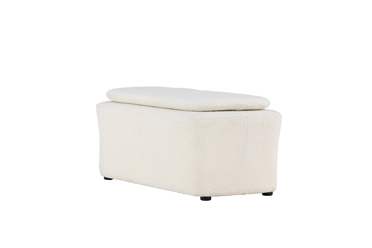Laurel Ottoman in Schwarz-Weiss präsentiert im Onlineshop von KAQTU Design AG. Ottoman ist von Venture Home