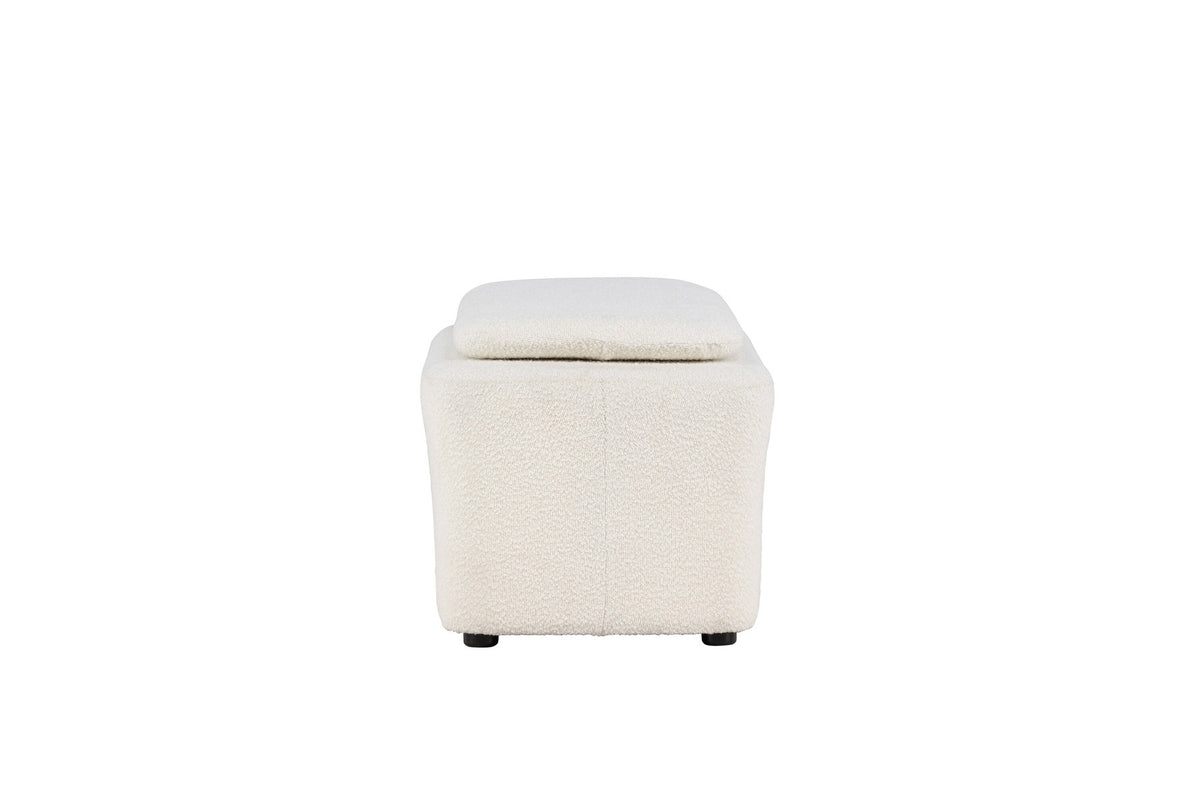 Laurel Ottoman in Schwarz-Weiss präsentiert im Onlineshop von KAQTU Design AG. Ottoman ist von Venture Home