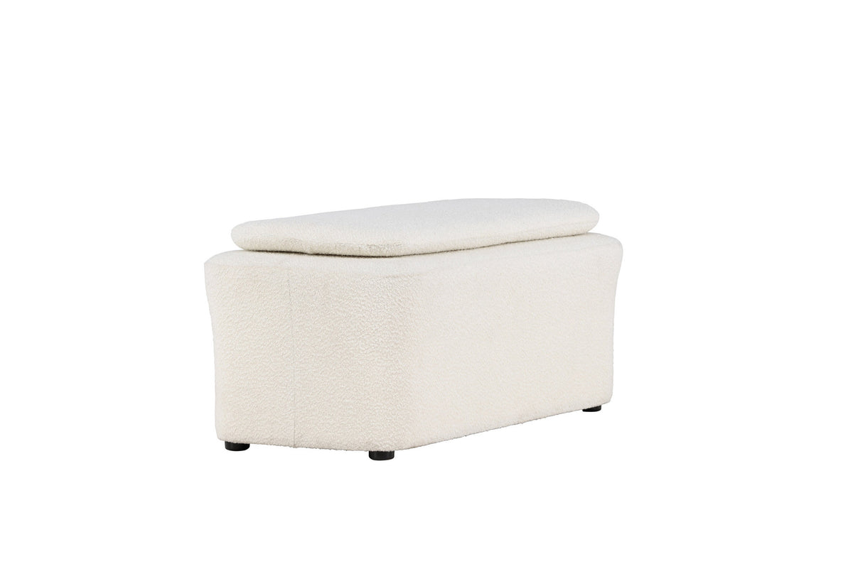 Laurel Ottoman in Schwarz-Weiss präsentiert im Onlineshop von KAQTU Design AG. Ottoman ist von Venture Home