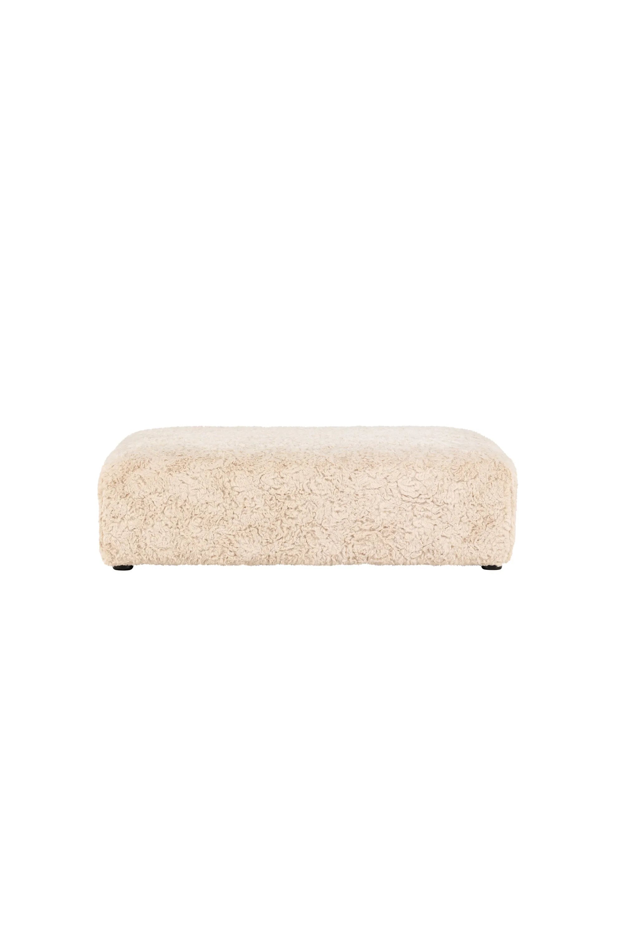 Frankie Pouf von Vind: Luxuriöser Samt in sanftem Sandton.