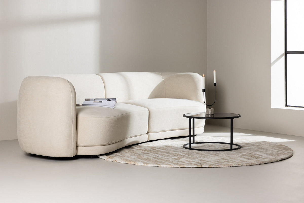 Cielo 3-Seat Sofa in Beige/Schwarz präsentiert im Onlineshop von KAQTU Design AG. 3er Sofa ist von Venture Home