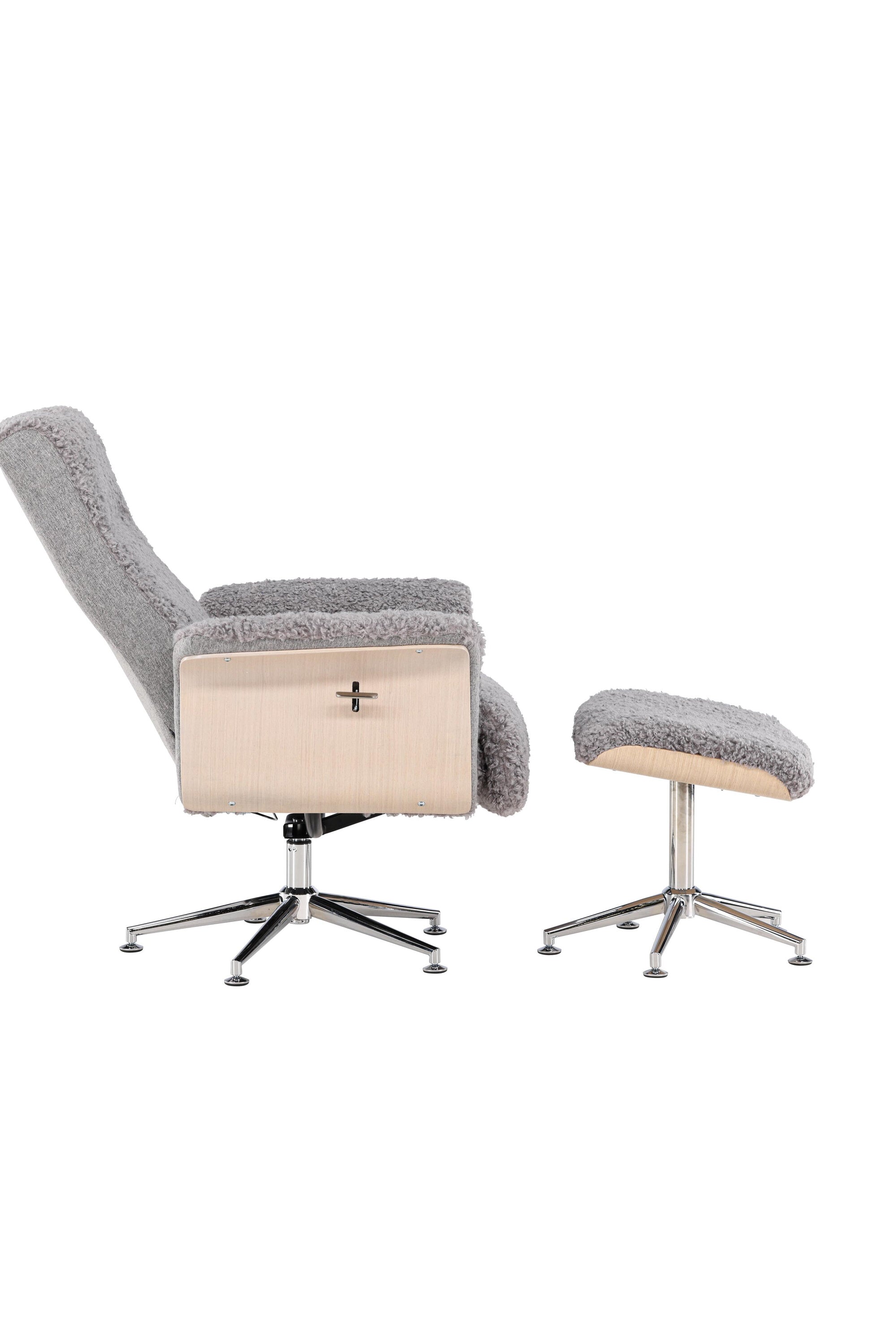 Hagön Lounge Stuhl in Chrom/ Grau präsentiert im Onlineshop von KAQTU Design AG. Sessel ist von Venture Home