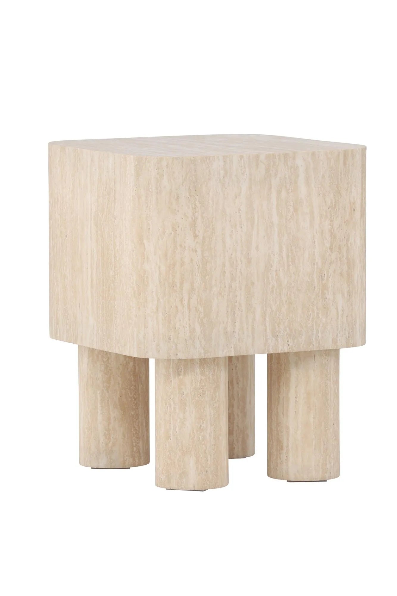 Moderner Klirou Beistelltisch 40x40 von Venture Home, ideal für stilvolle Wohnräume, mit minimalistischer Ästhetik und hochwertiger Verarbeitung.