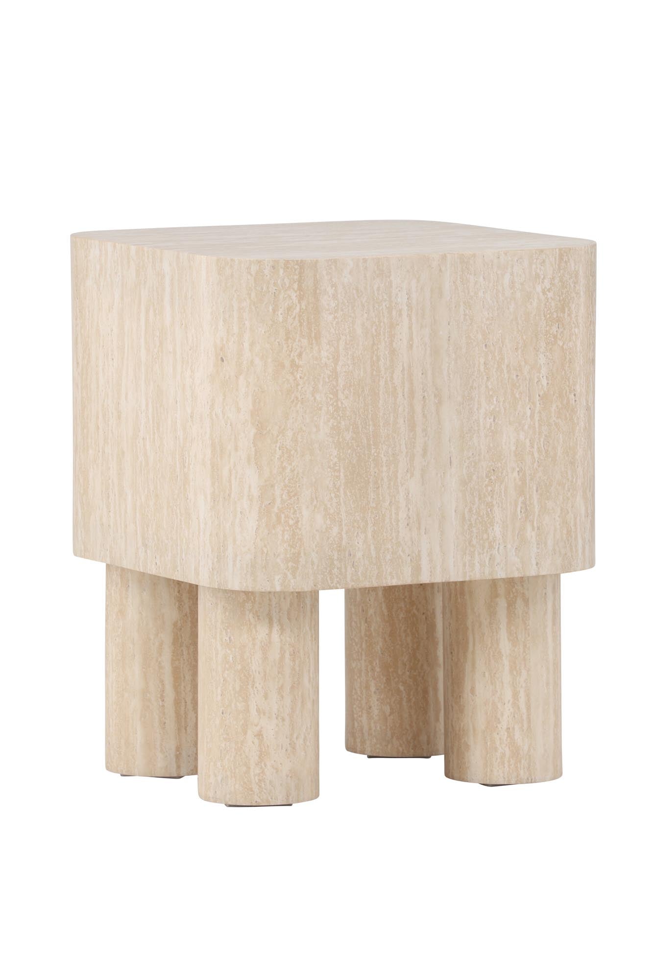 Eleganter Klirou Beistelltisch 40x40 von Venture Home, perfekt für moderne Wohnräume, mit klaren Linien und zeitlosem Design.
