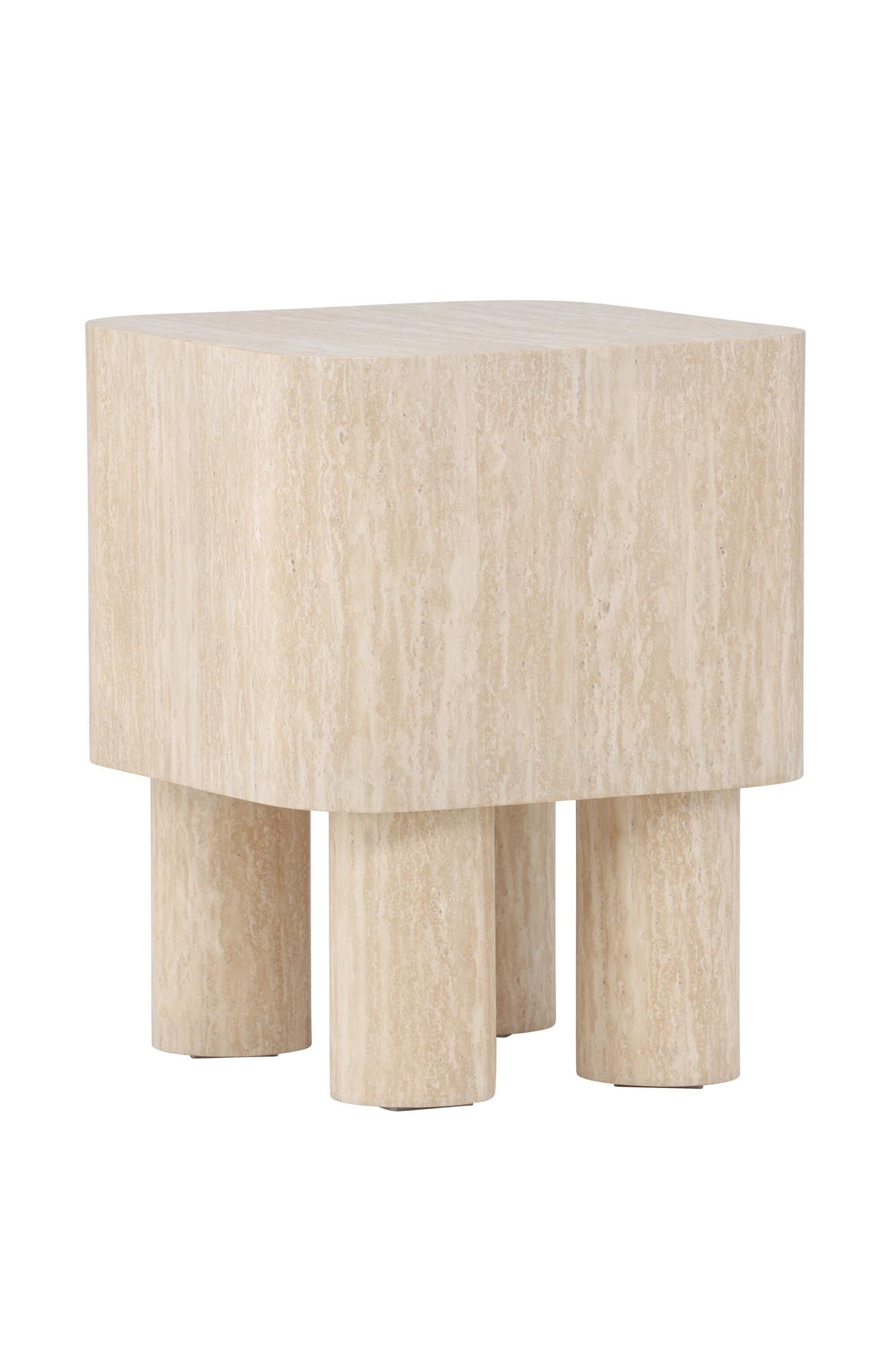 Moderner Klirou Beistelltisch 40x40 von Venture Home, ideal für stilvolle Wohnräume, mit minimalistischer Ästhetik und hochwertiger Verarbeitung.