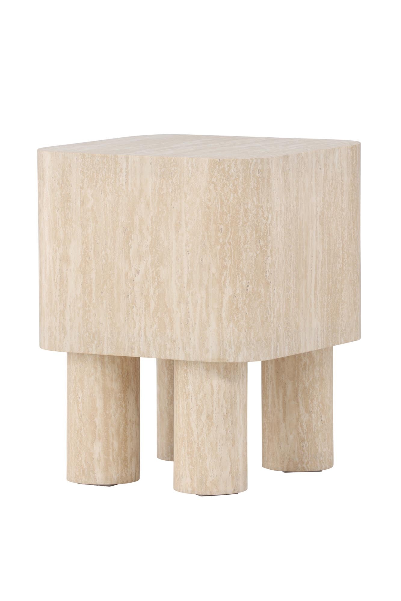 Moderner Klirou Beistelltisch 40x40 von Venture Home, ideal für stilvolle Wohnräume, mit minimalistischer Ästhetik und hochwertiger Verarbeitung.