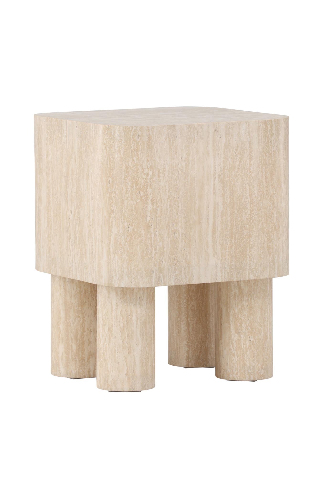 Eleganter Klirou Beistelltisch 40x40 von Venture Home, perfekt für moderne Wohnräume, mit klaren Linien und zeitlosem Design.