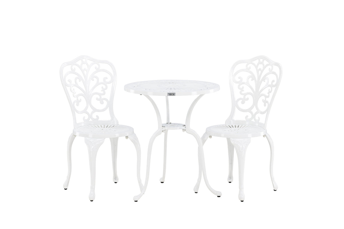 Nandin Tisch Set in Weiss / Weiss präsentiert im Onlineshop von KAQTU Design AG. Gartentischset ist von Venture Home