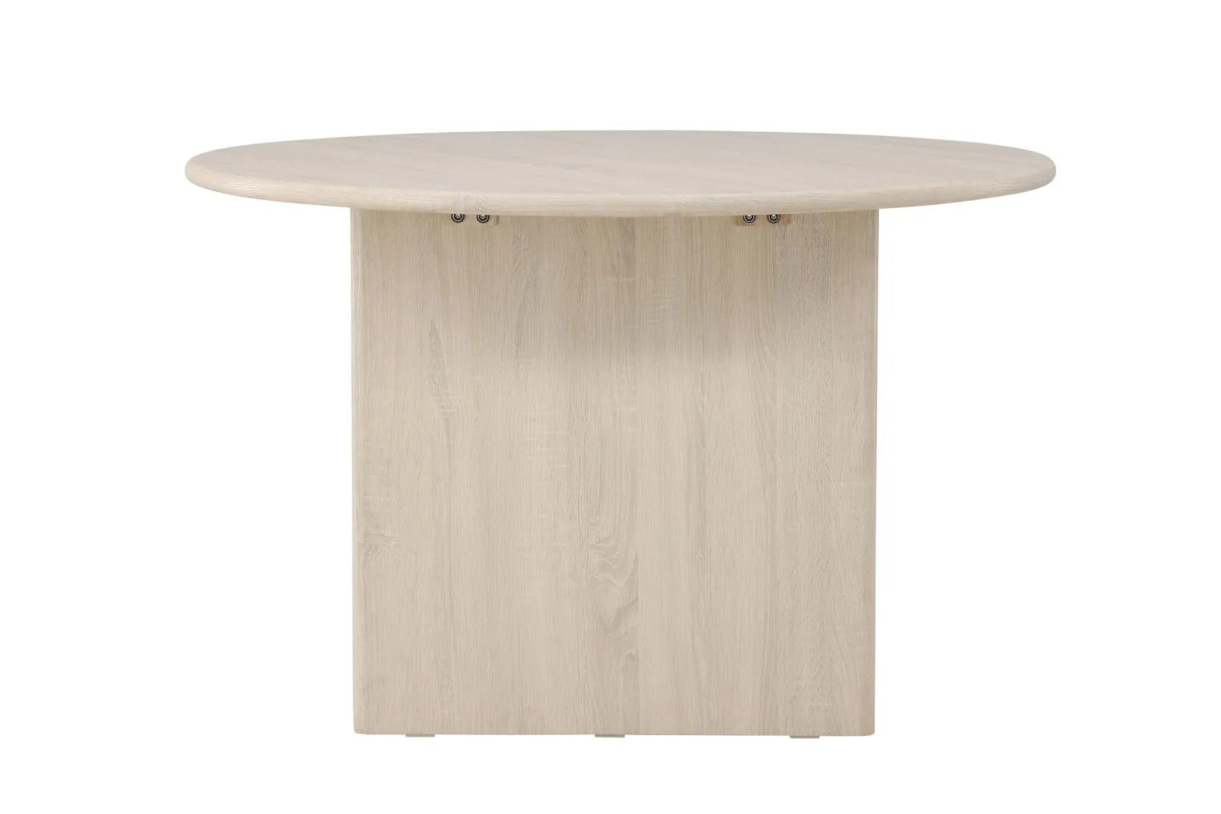 Runder Esstisch Björholmen von Vind, 120 cm Durchmesser, skandinavisches Design, ideal für stilvolle und moderne Esszimmer.