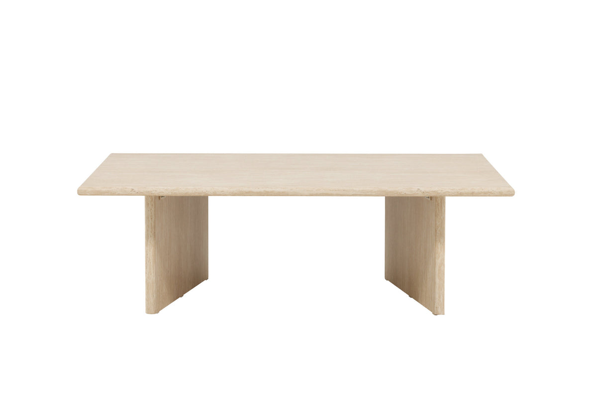 Skagen Sofatisch 100x120 in Travertine look präsentiert im Onlineshop von KAQTU Design AG. Beistelltisch ist von Vind