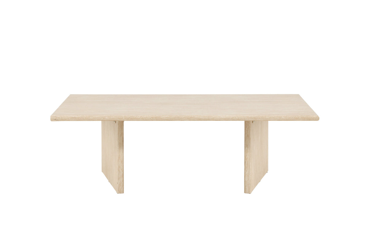 Skagen Sofatisch 100x120 in Travertine look präsentiert im Onlineshop von KAQTU Design AG. Beistelltisch ist von Vind