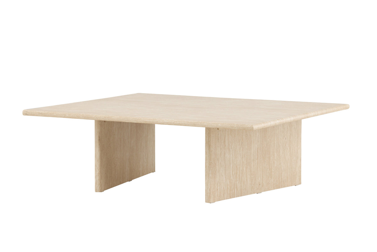 Skagen Sofatisch 100x120 in Travertine look präsentiert im Onlineshop von KAQTU Design AG. Beistelltisch ist von Vind