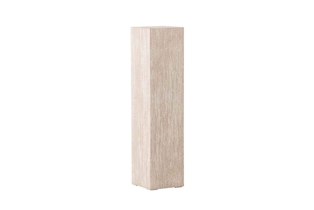Ramsvik Sockel in Travertine look präsentiert im Onlineshop von KAQTU Design AG. Beistelltisch ist von Vind