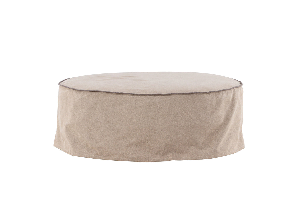 Vindö Ottoman ⌀101 in Brown Linen präsentiert im Onlineshop von KAQTU Design AG. Ottoman ist von Vind