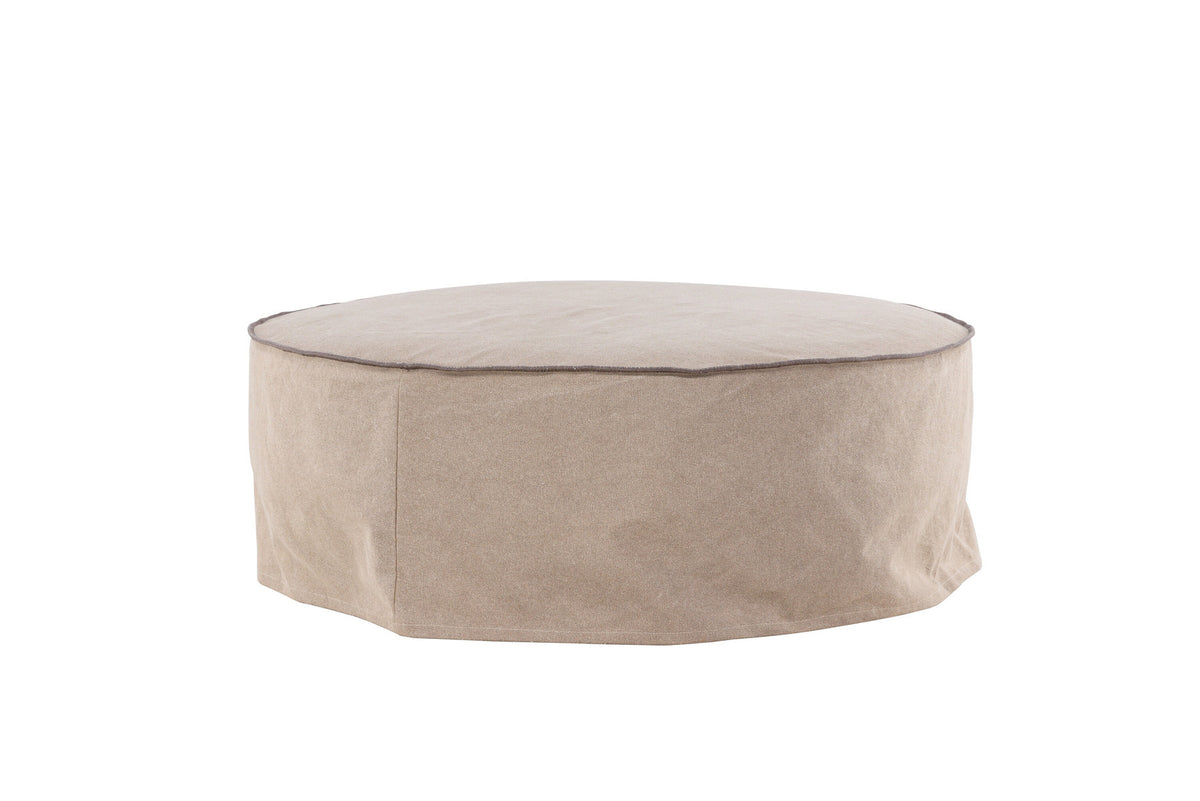 Vindö Ottoman ⌀101 in Brown Linen präsentiert im Onlineshop von KAQTU Design AG. Ottoman ist von Vind