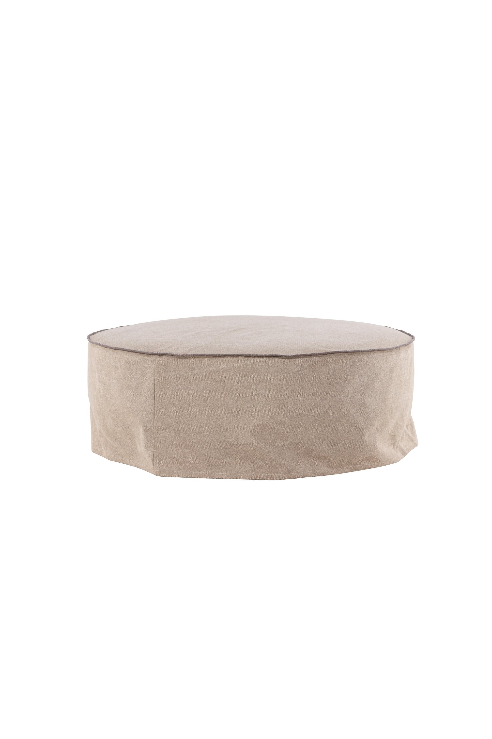 Vindö Ottoman ⌀101  in Brown Linen präsentiert im Onlineshop von KAQTU Design AG. Ottoman ist von Vind