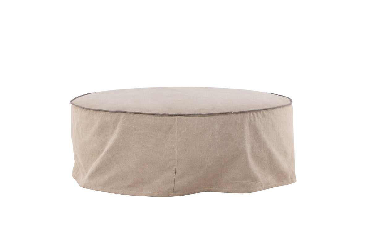 Vindö Ottoman ⌀101 in Brown Linen präsentiert im Onlineshop von KAQTU Design AG. Ottoman ist von Vind