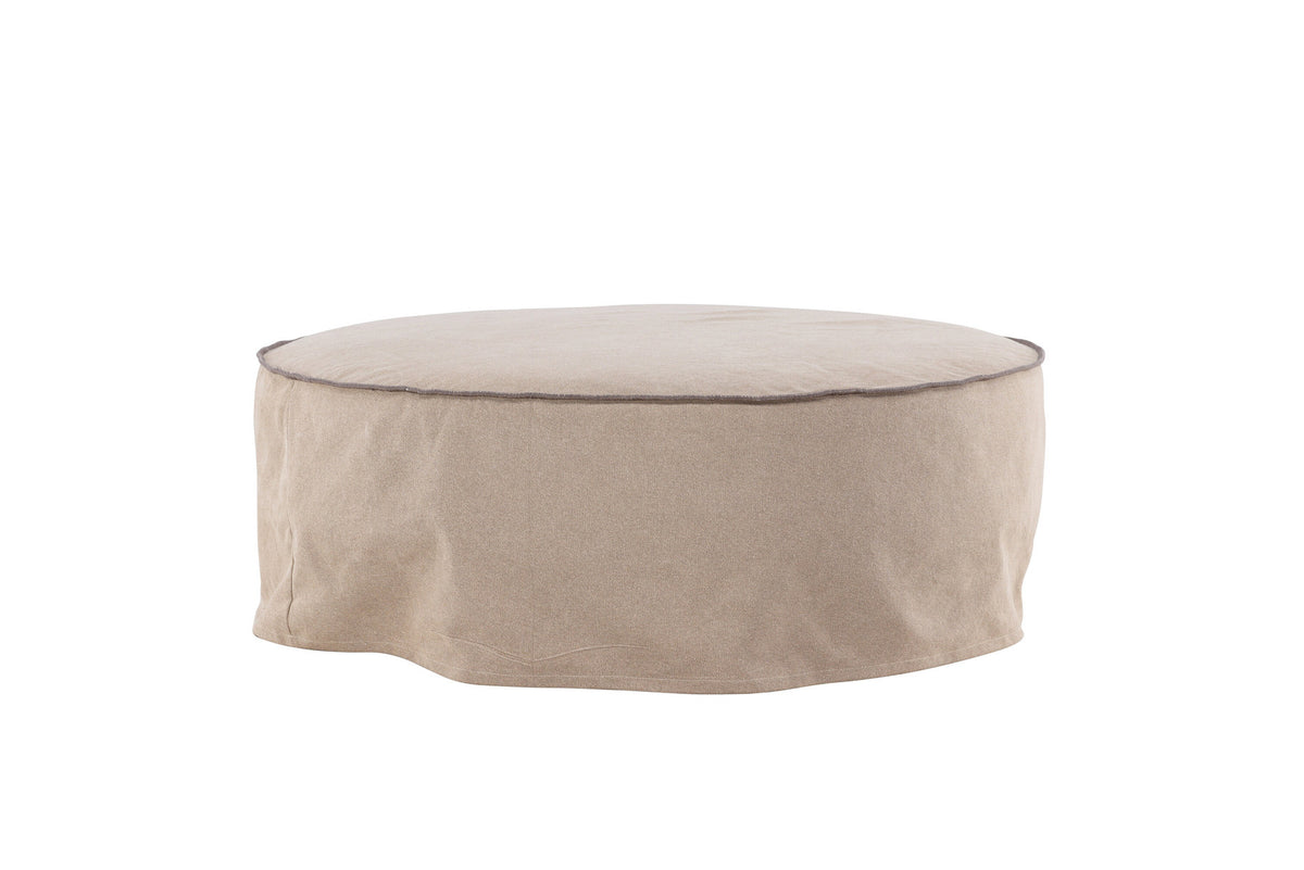 Vindö Ottoman ⌀101 in Brown Linen präsentiert im Onlineshop von KAQTU Design AG. Ottoman ist von Vind