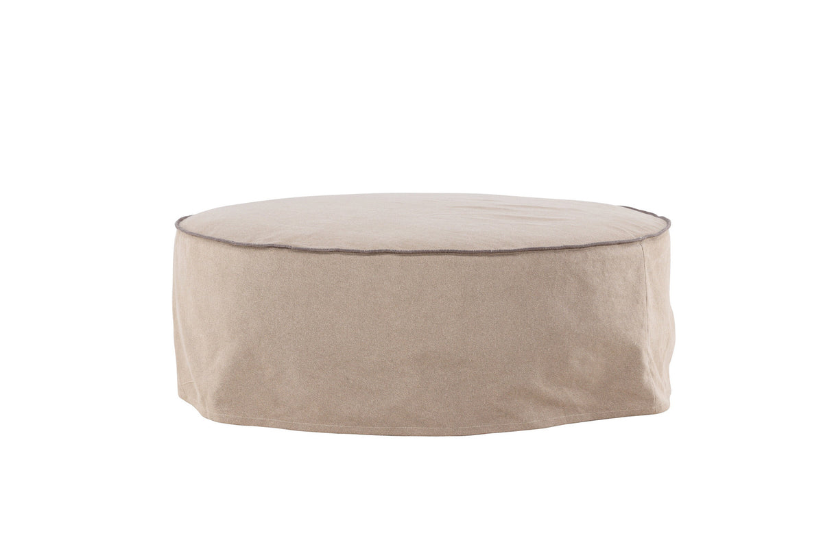 Vindö Ottoman ⌀101 in Brown Linen präsentiert im Onlineshop von KAQTU Design AG. Ottoman ist von Vind