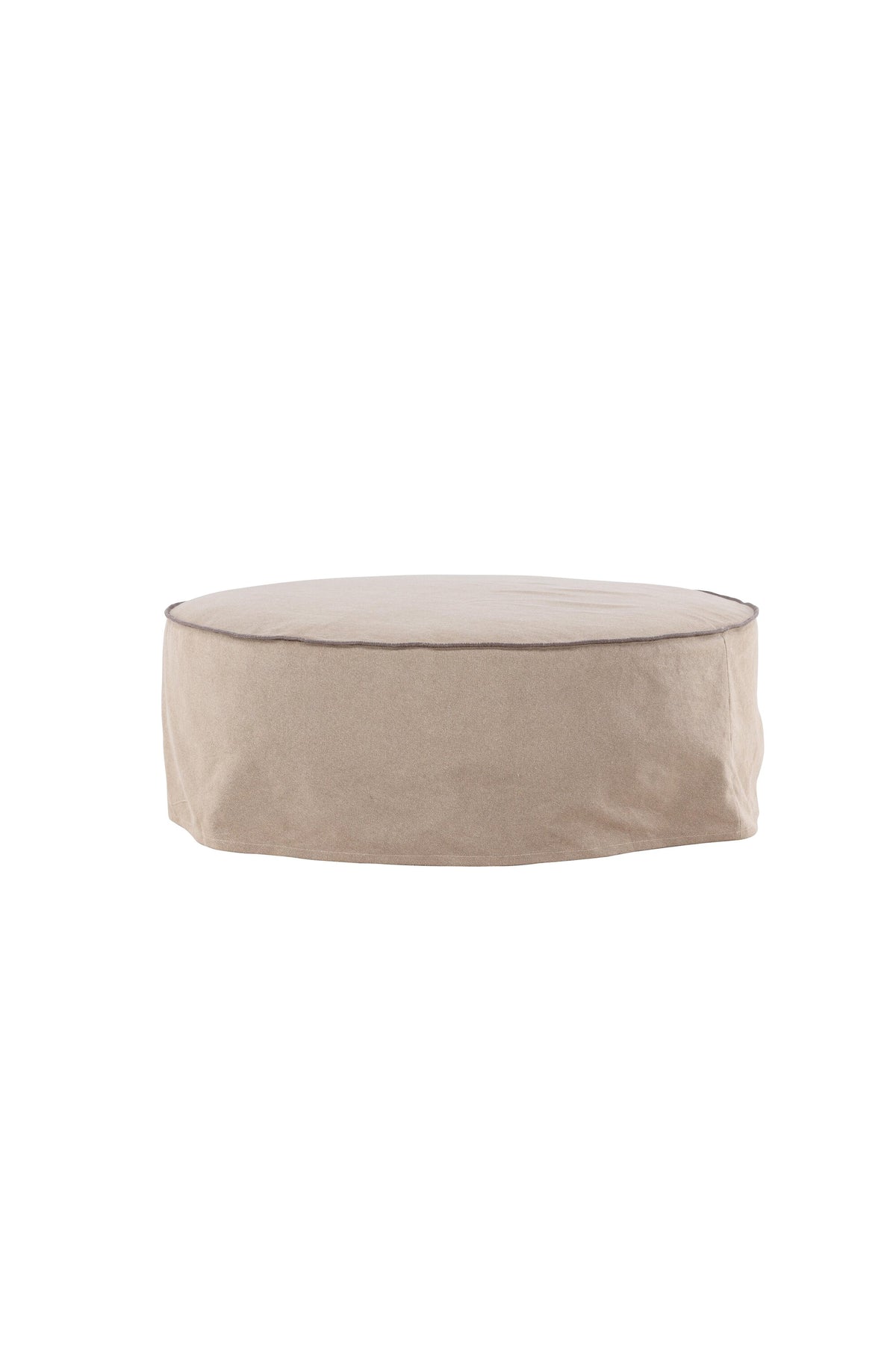 Vindö Ottoman ⌀101  in Brown Linen präsentiert im Onlineshop von KAQTU Design AG. Ottoman ist von Vind