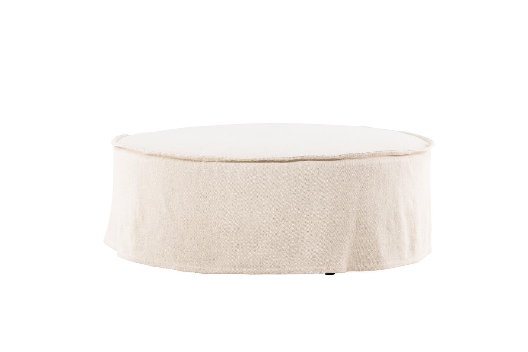 Der Vindö Ottoman ⌀101 kombiniert elegantes Design mit praktischer Funktionalität. Perfekt als Sitzgelegenheit oder Ablage in jedem Raum.
