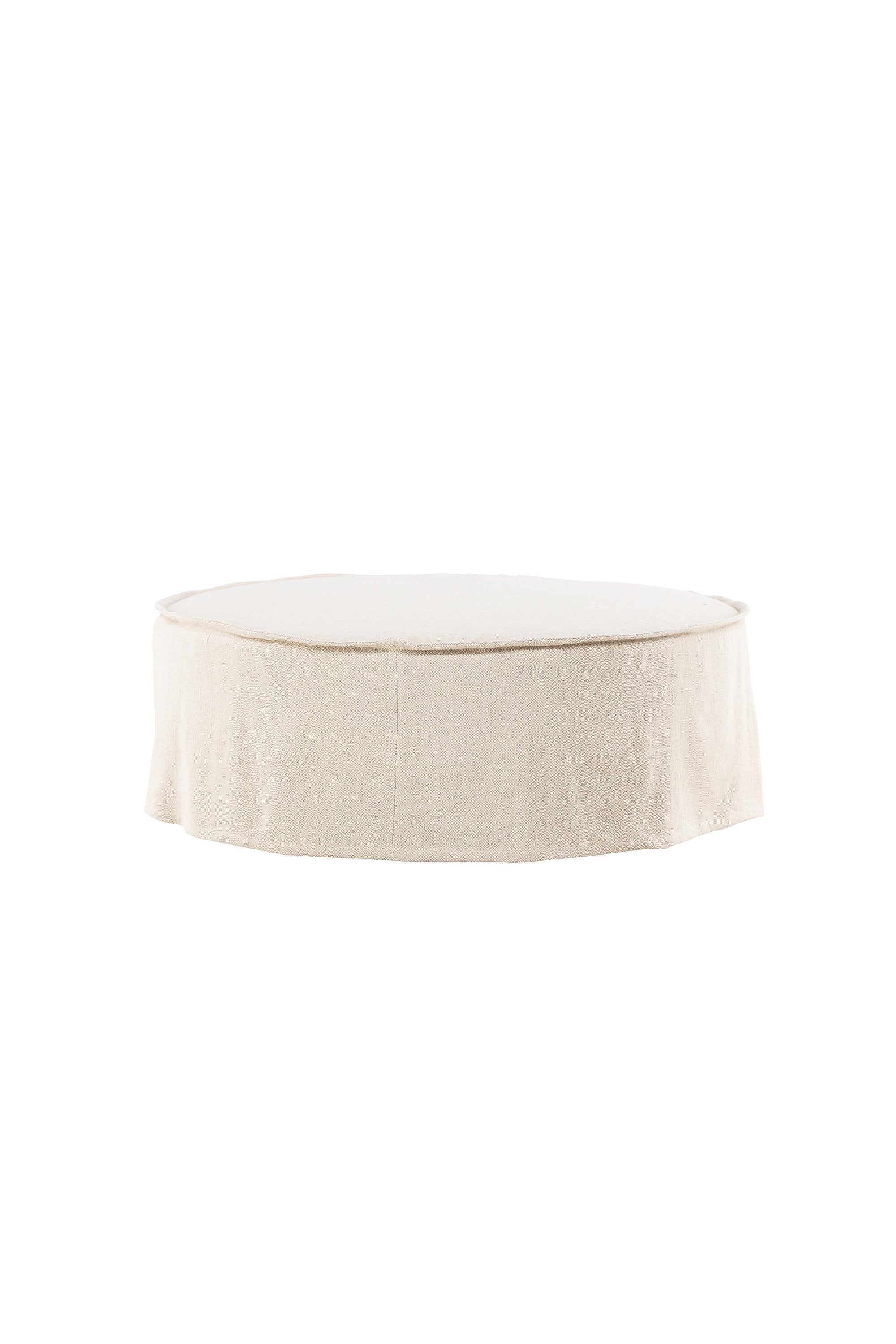 Vindö Ottoman ⌀101  in Beige Linen präsentiert im Onlineshop von KAQTU Design AG. Ottoman ist von Vind