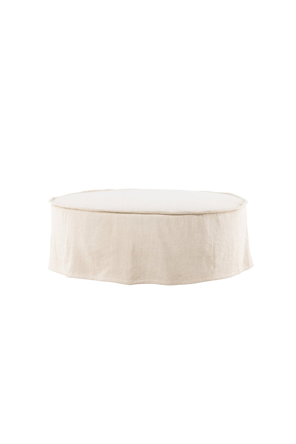 Vindö Ottoman ⌀101  in Beige Linen präsentiert im Onlineshop von KAQTU Design AG. Ottoman ist von Vind