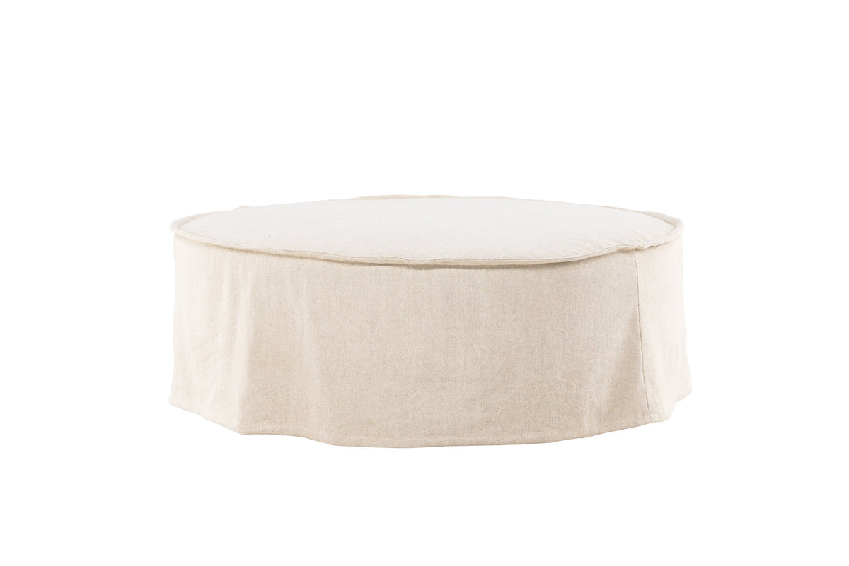 Vindö Ottoman ⌀101 in Beige Linen präsentiert im Onlineshop von KAQTU Design AG. Ottoman ist von Vind