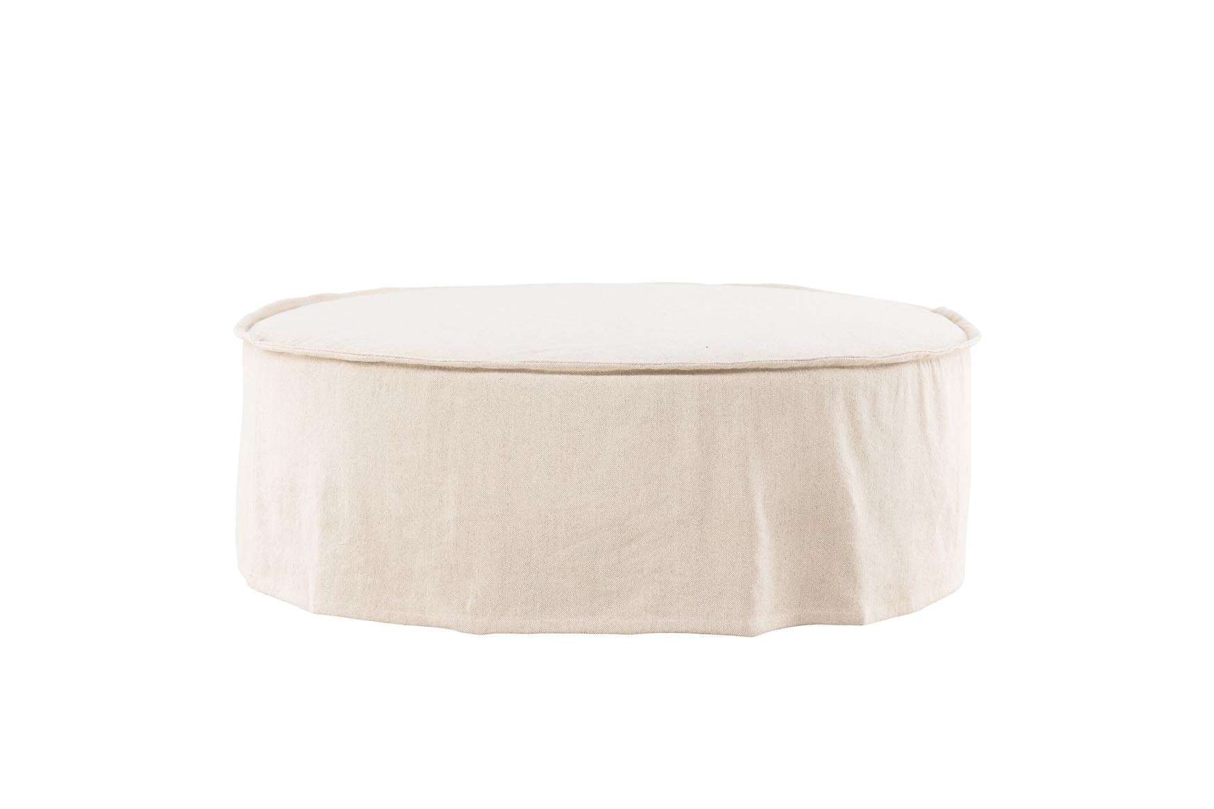 Entdecke den Vindö Ottoman ⌀101: Ein elegantes Möbelstück, das Komfort und Stil vereint. Ideal als Fußablage oder zusätzliche Sitzgelegenheit.