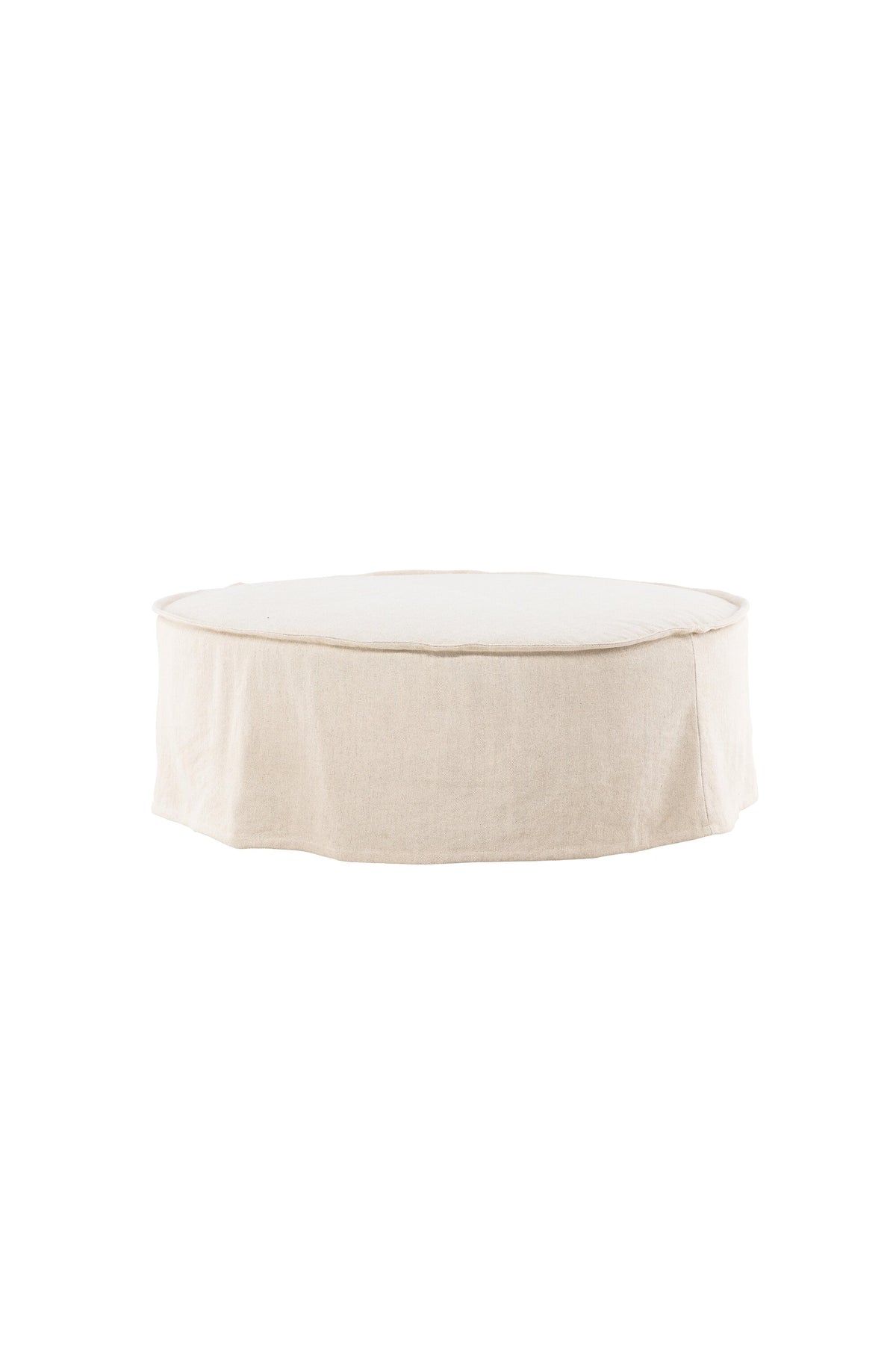 Vindö Ottoman ⌀101  in Beige Linen präsentiert im Onlineshop von KAQTU Design AG. Ottoman ist von Vind