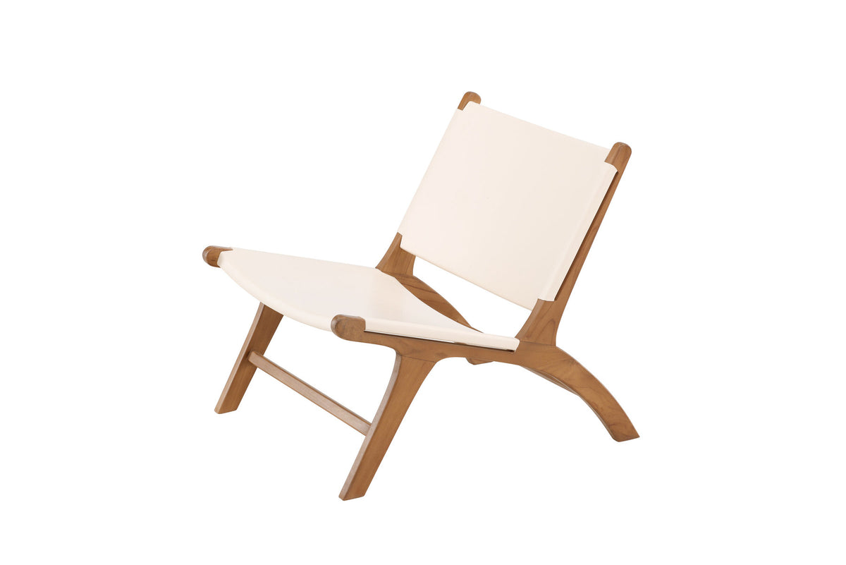 Rike Lounge Chair in Teak / Cream PU Leather präsentiert im Onlineshop von KAQTU Design AG. Sessel ist von Vind
