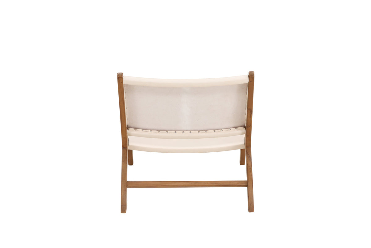 Rike Lounge Chair in Teak / Cream PU Leather präsentiert im Onlineshop von KAQTU Design AG. Sessel ist von Vind