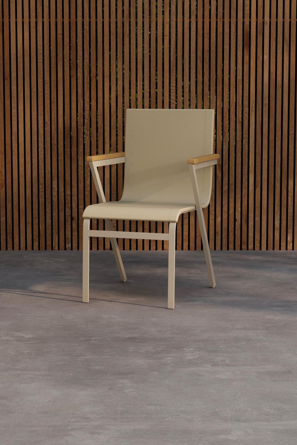 Mexico Esszimmerstuhl in Beige präsentiert im Onlineshop von KAQTU Design AG. Gartenstuhl mit Armlehnen ist von Venture Home