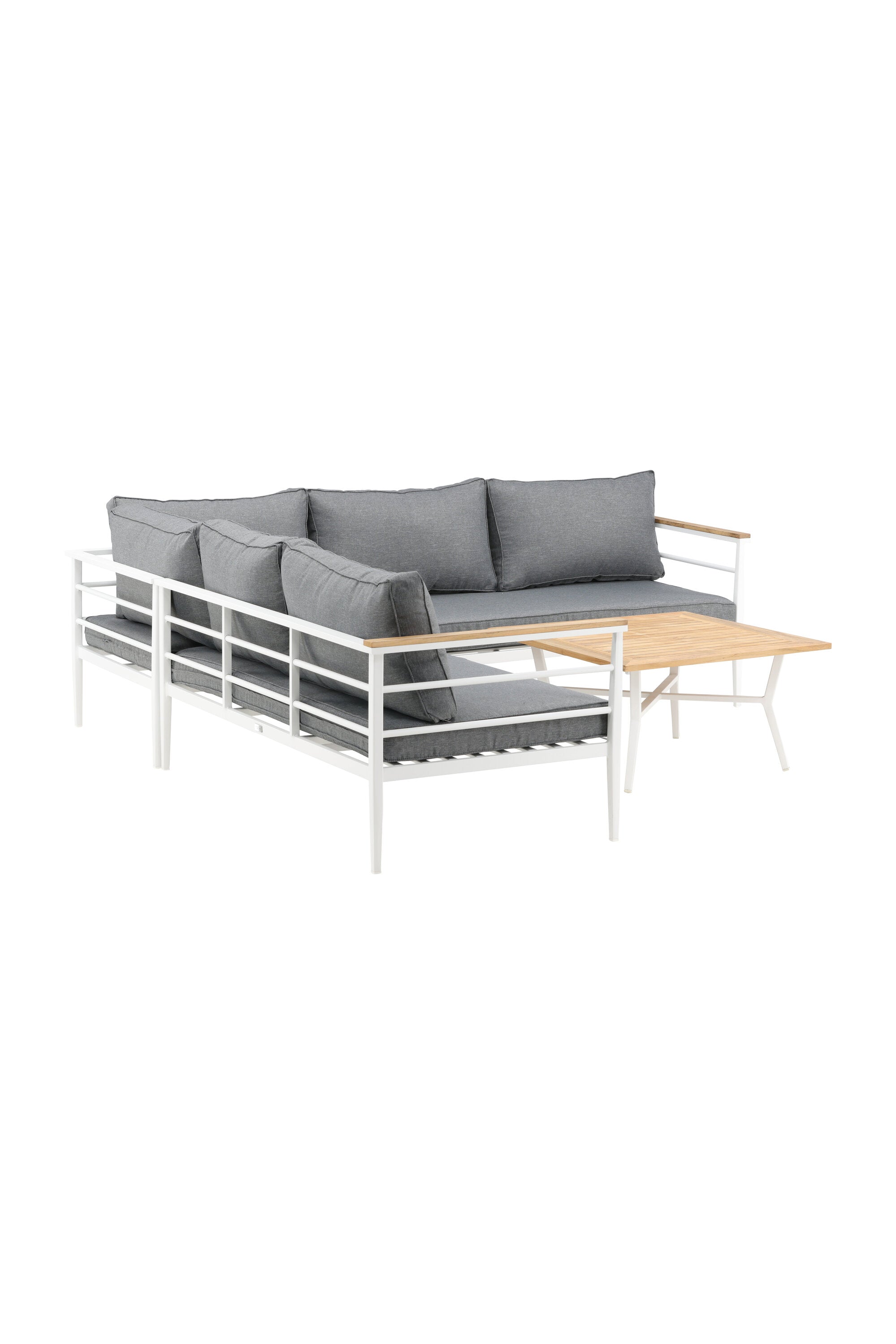 Mexiko Ecksofa Outdoorset 80cm in Weiss präsentiert im Onlineshop von KAQTU Design AG. Loungeset ist von Venture Home