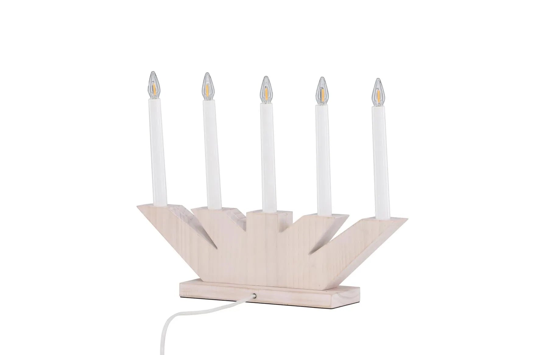 Elegante Tischleuchte Verbier: Zeitloses Design aus Glas und Holz.