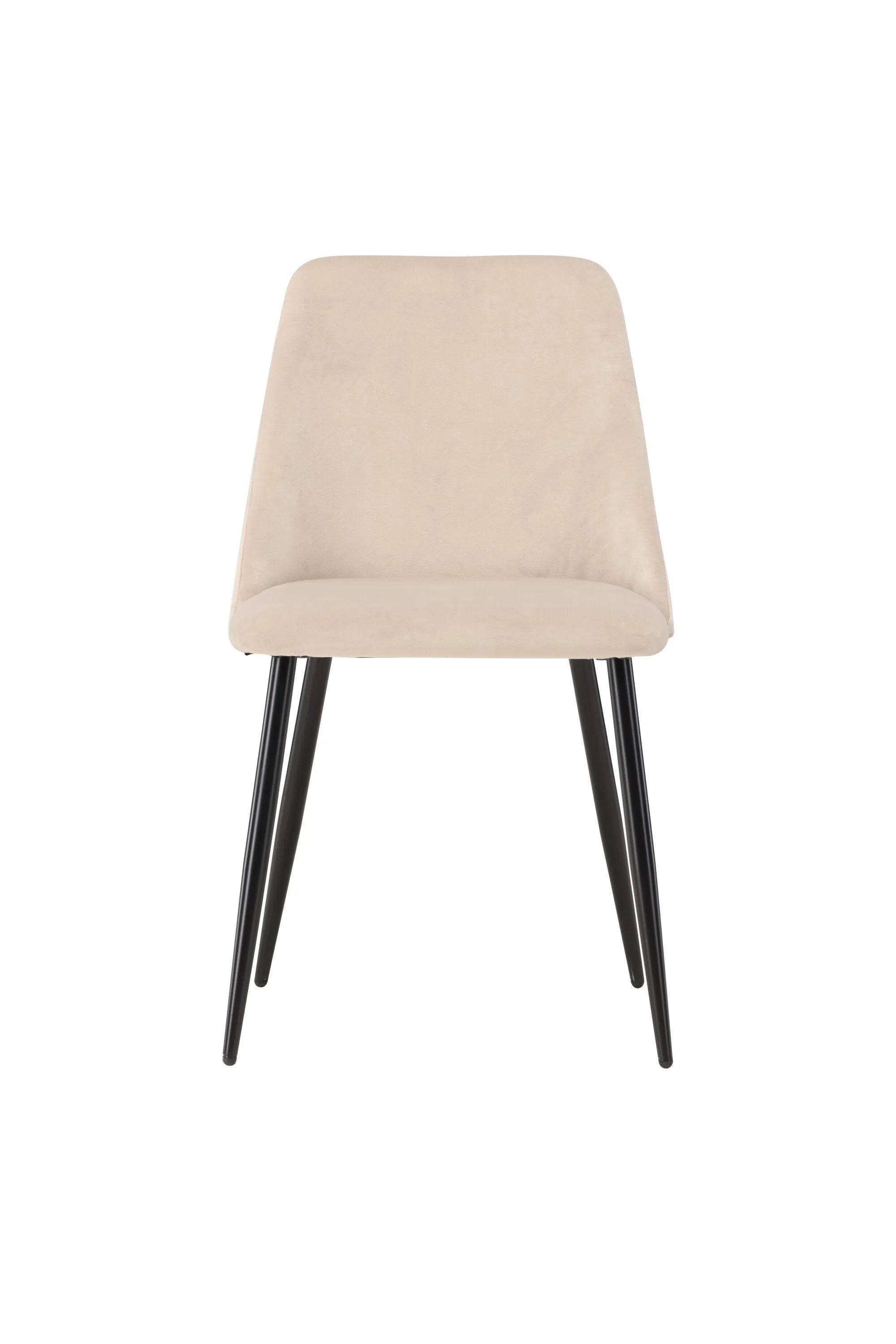 Eleganter Esszimmerstuhl mit samtigem Bezug, ergonomischem Design und stabilen Beinen für stilvollen Komfort.
