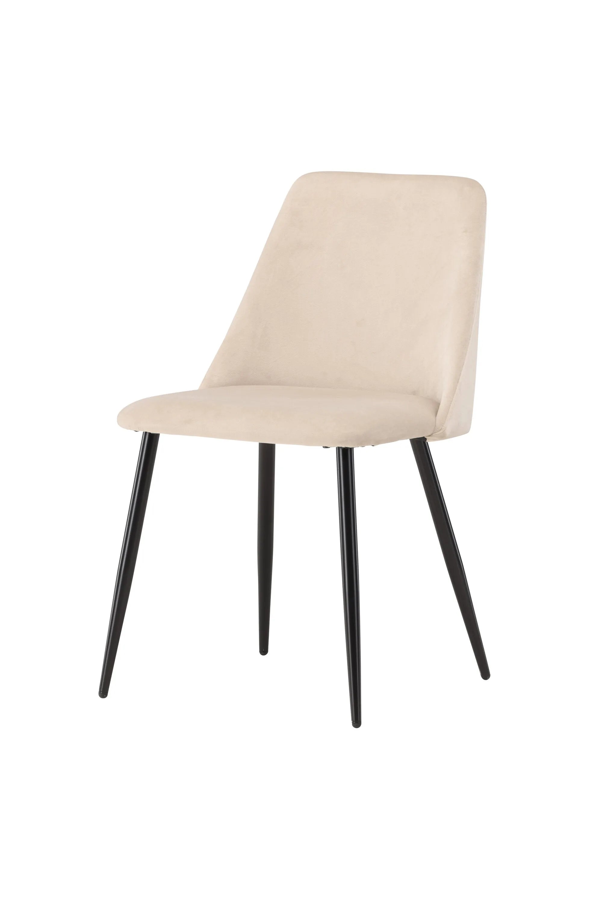 Eleganter Esszimmerstuhl mit samtigem Bezug, ergonomischem Design und stabilen Beinen für stilvollen Komfort.