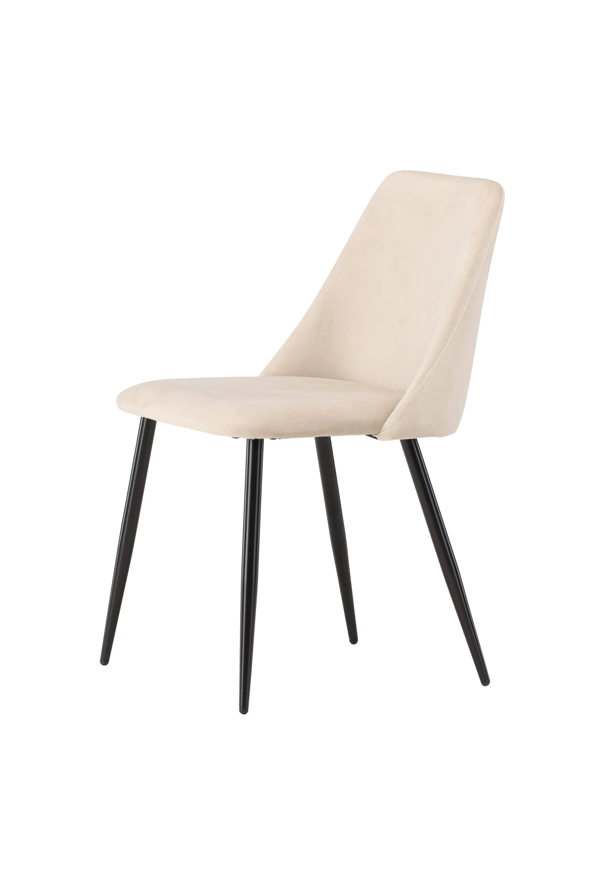 Eleganter Esszimmerstuhl mit samtigem Bezug, ergonomischem Design und stabilen Beinen für stilvollen Komfort.