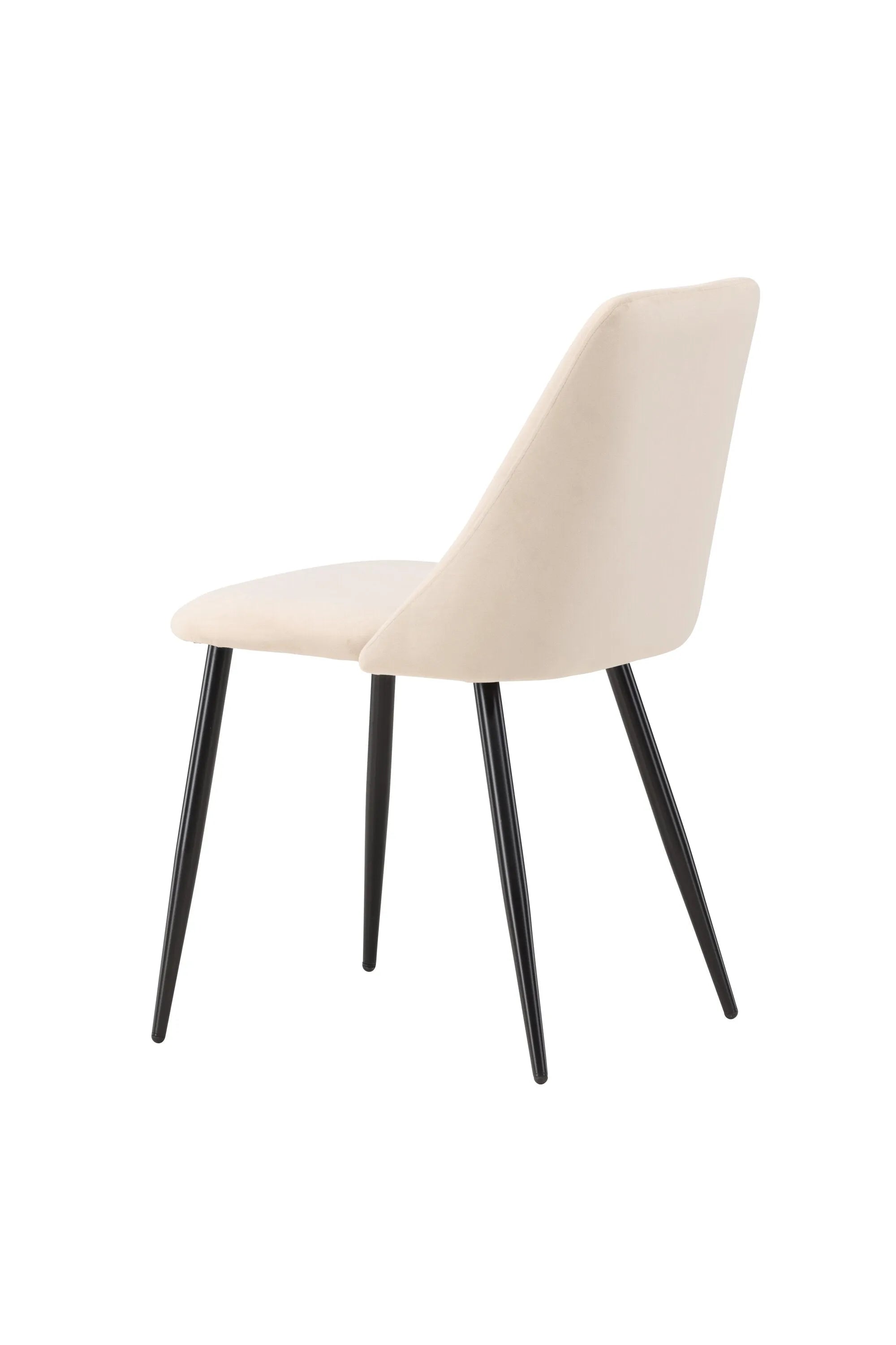 Eleganter Esszimmerstuhl mit samtigem Bezug, ergonomischem Design und stabilen Beinen für stilvollen Komfort.