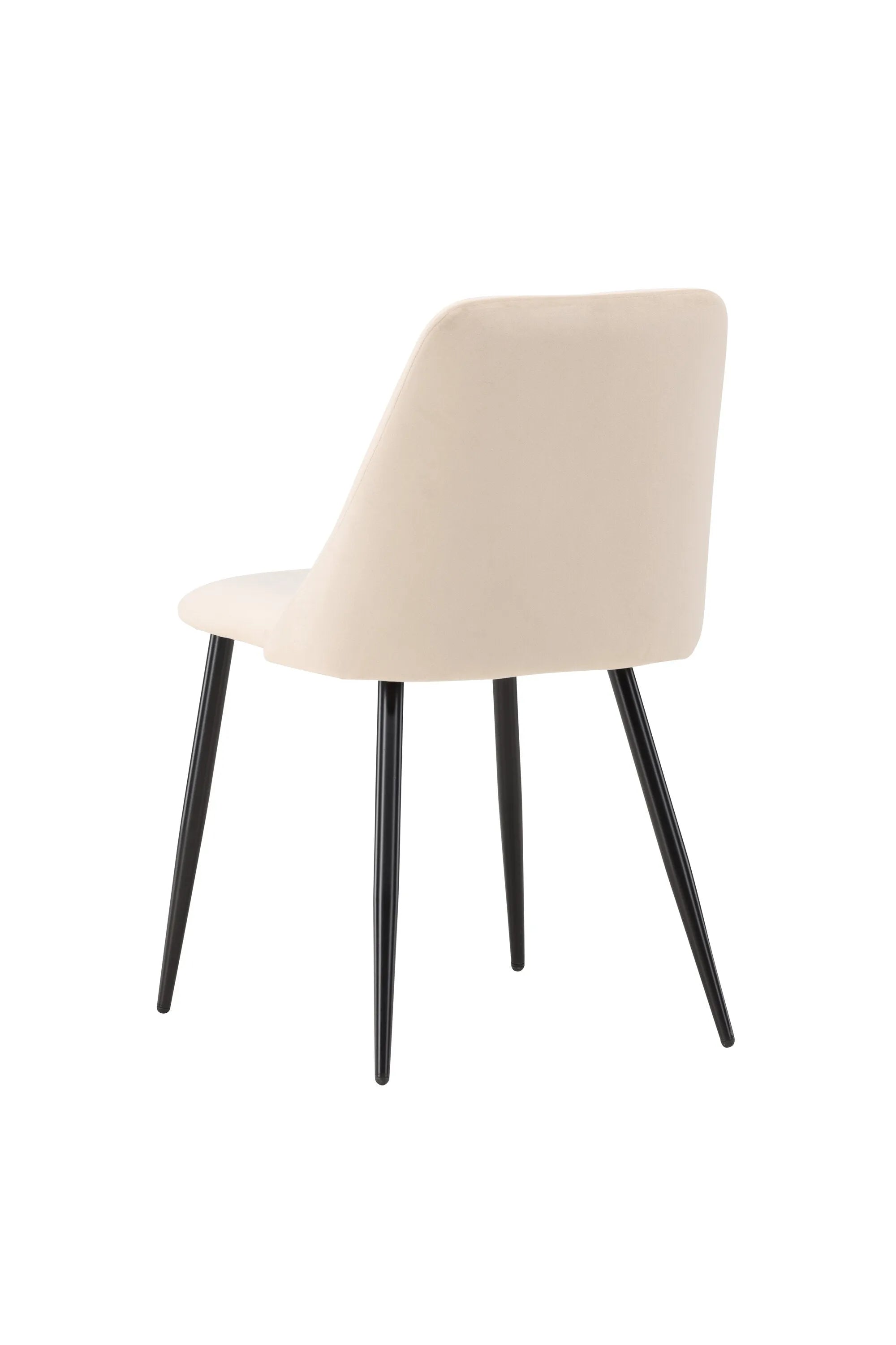 Eleganter Esszimmerstuhl mit samtigem Bezug, ergonomischem Design und stabilen Beinen für stilvollen Komfort.