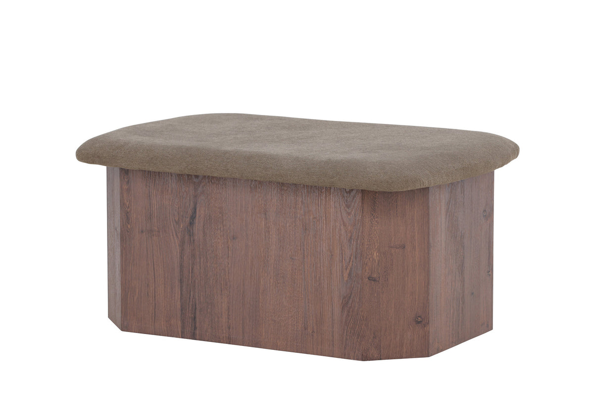 Todd Ottoman in Braun präsentiert im Onlineshop von KAQTU Design AG. Ottoman ist von Venture Home