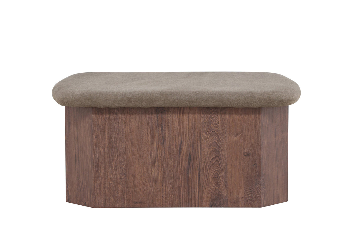 Todd Ottoman in Braun präsentiert im Onlineshop von KAQTU Design AG. Ottoman ist von Venture Home