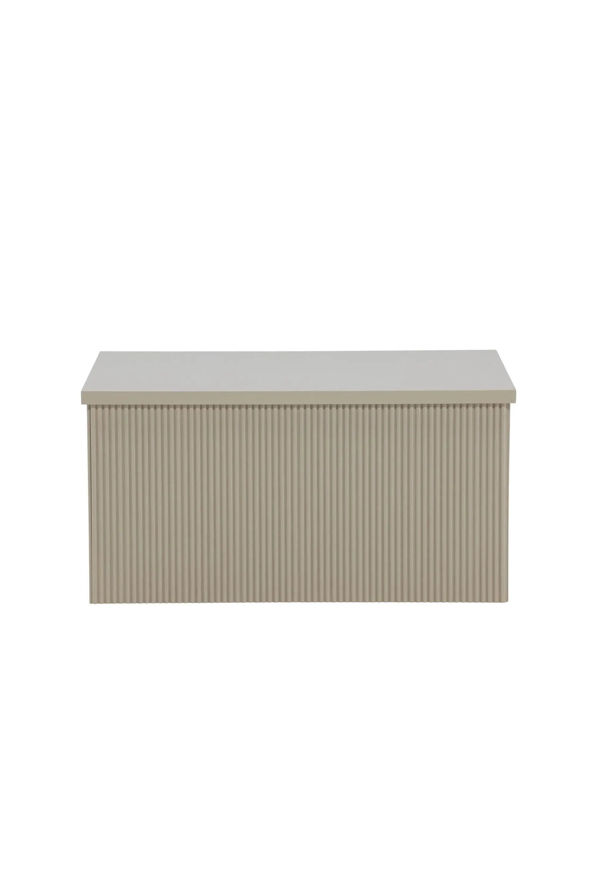 Der Lenox Beistelltisch vereint stilvolle Pfirsichfarbe mit robuster MDF-Struktur und gerippter Oberfläche für vielseitige Eleganz.