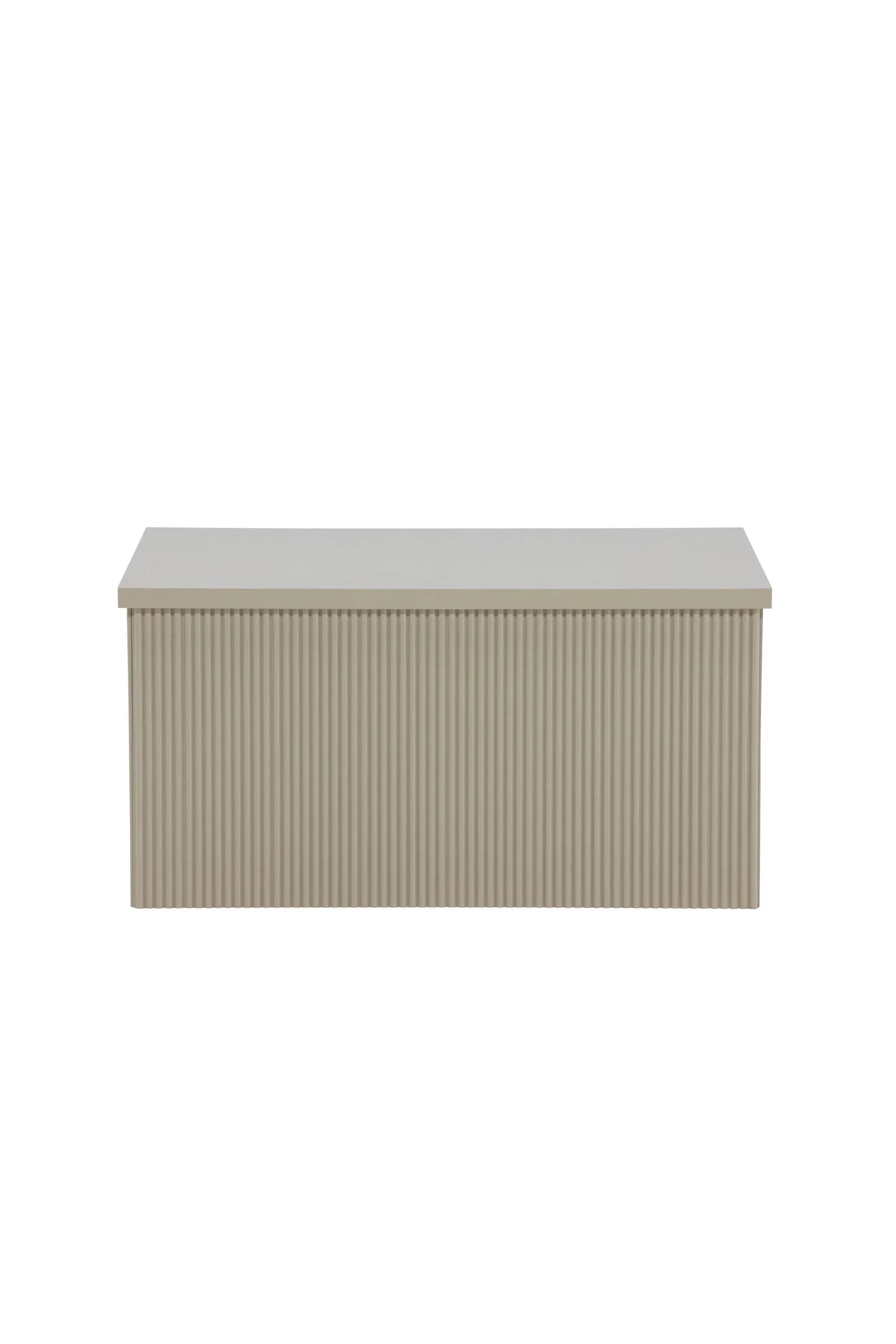 Der Lenox Beistelltisch vereint stilvolle Pfirsichfarbe mit robuster MDF-Struktur und gerippter Oberfläche für vielseitige Eleganz.