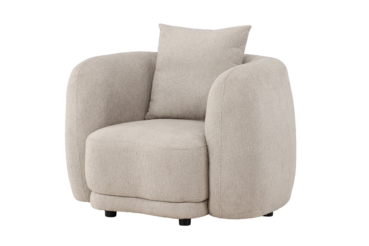 Cielo Sessel in Beige präsentiert im Onlineshop von KAQTU Design AG. Sessel mit Armlehnen ist von Venture Home