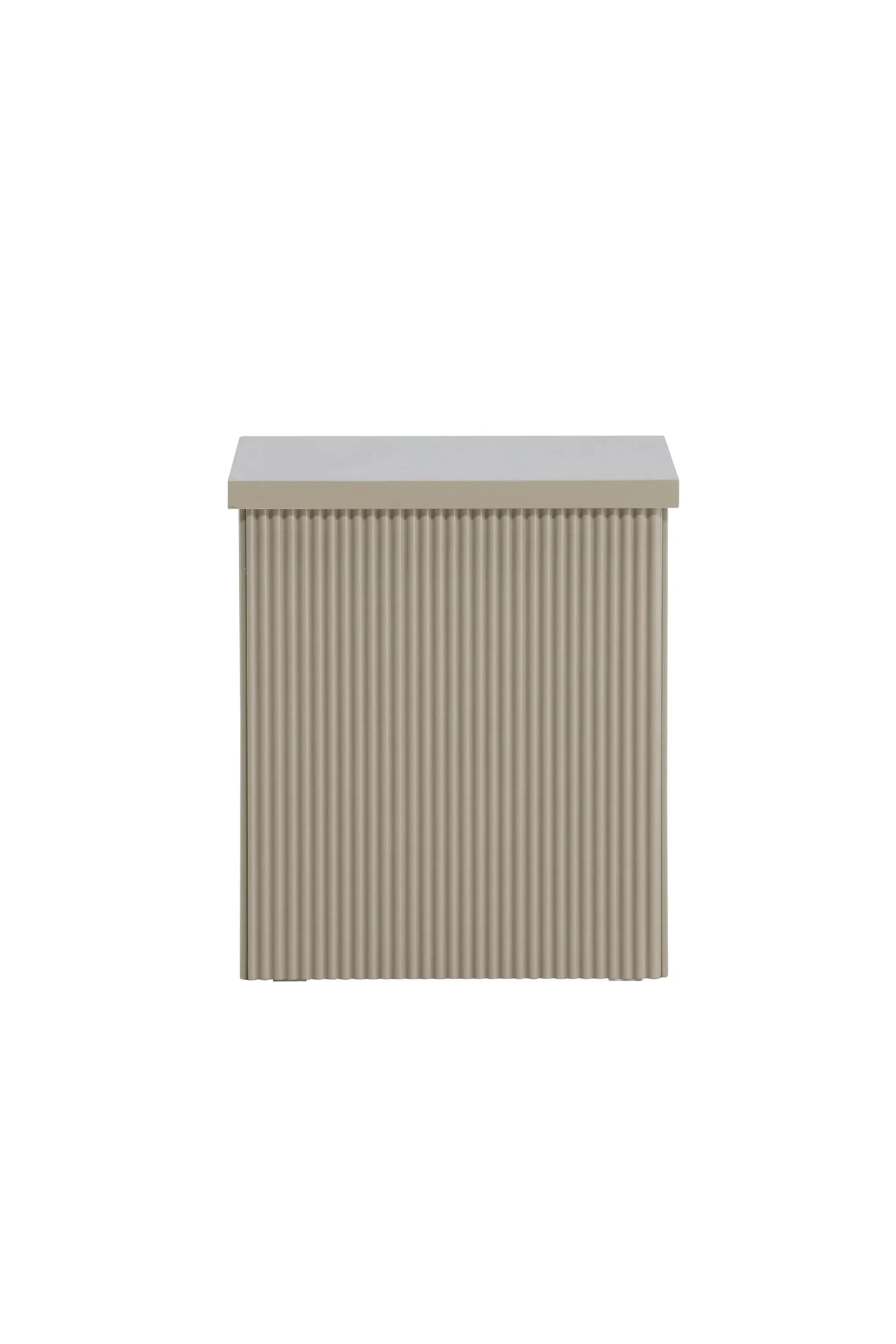 Der Lenox Beistelltisch vereint stilvolle Pfirsichfarbe mit robuster MDF-Struktur und gerippter Oberfläche für vielseitige Eleganz.
