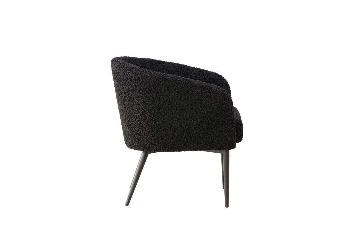 Fluffy Sessel in Schwarz präsentiert im Onlineshop von KAQTU Design AG. Sessel mit Armlehnen ist von Venture Home